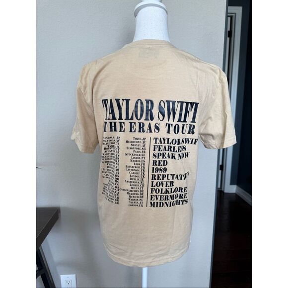Taylor Swift Official Merch Eras Tour Cream Beige Medium T Shirt - Picture 10 of 10